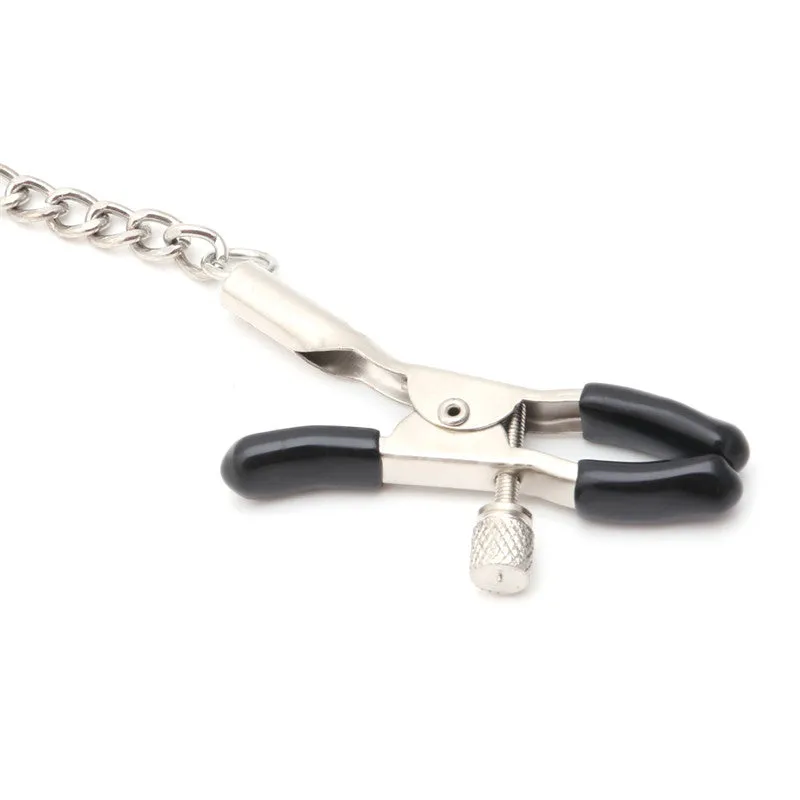 1 Pair 30cm Chains Men Nipple Clip Toy