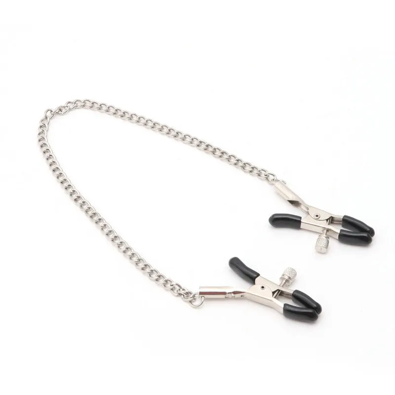 1 Pair 30cm Chains Men Nipple Clip Toy