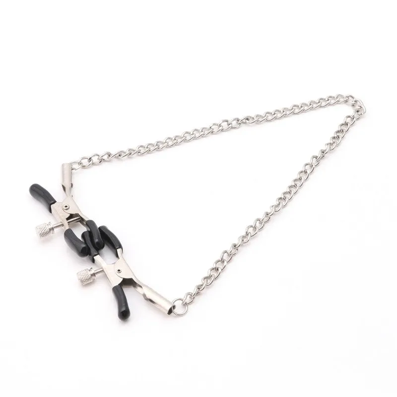 1 Pair 30cm Chains Men Nipple Clip Toy