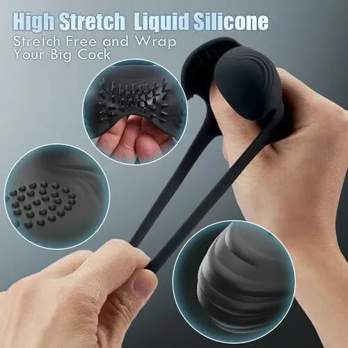 10-Pattern Vibrations Balls Dense Tickler Penis Ring