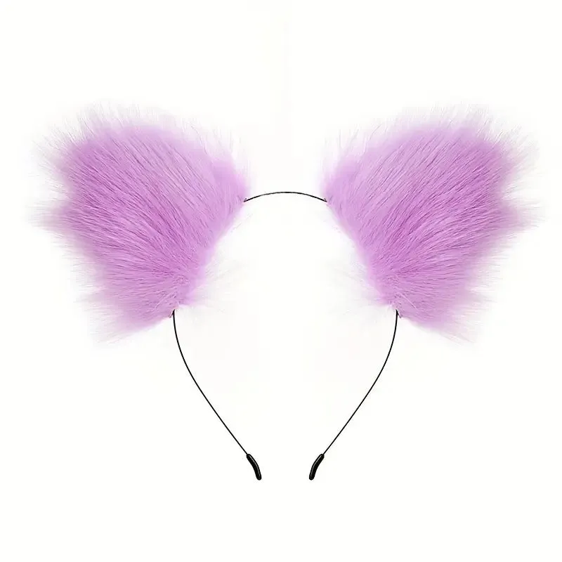 10-piece Sexy Purple Suit Imitation Fox Tail Anal Plug SM Sex Game Adult Toy