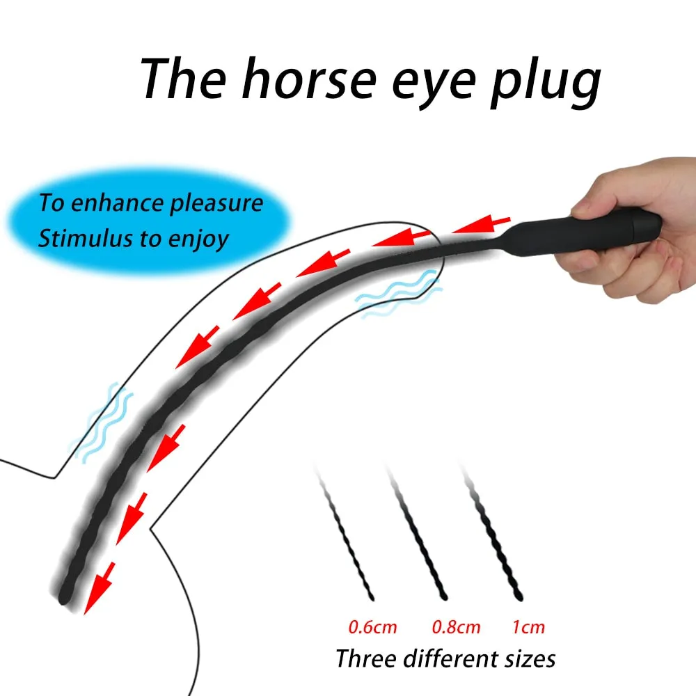 10 Vibrating Modes Urethral Sounding Vibrator Penis Plug Sex Toy