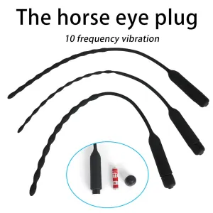 10 Vibrating Modes Urethral Sounding Vibrator Penis Plug Sex Toy