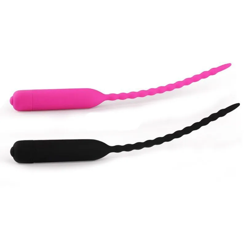 10 Vibrating Modes Urethral Sounding Vibrator Penis Plug Sex Toy