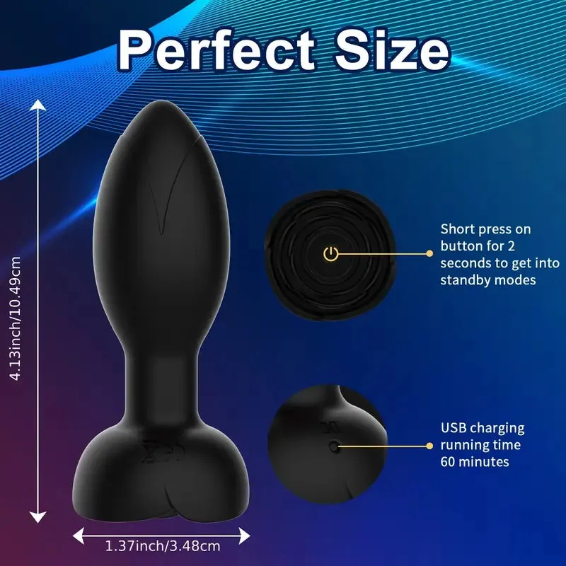 10 Vibrations 10 Rotation Modes Rechargeable G Spot Vibrator Anal Sex Toy