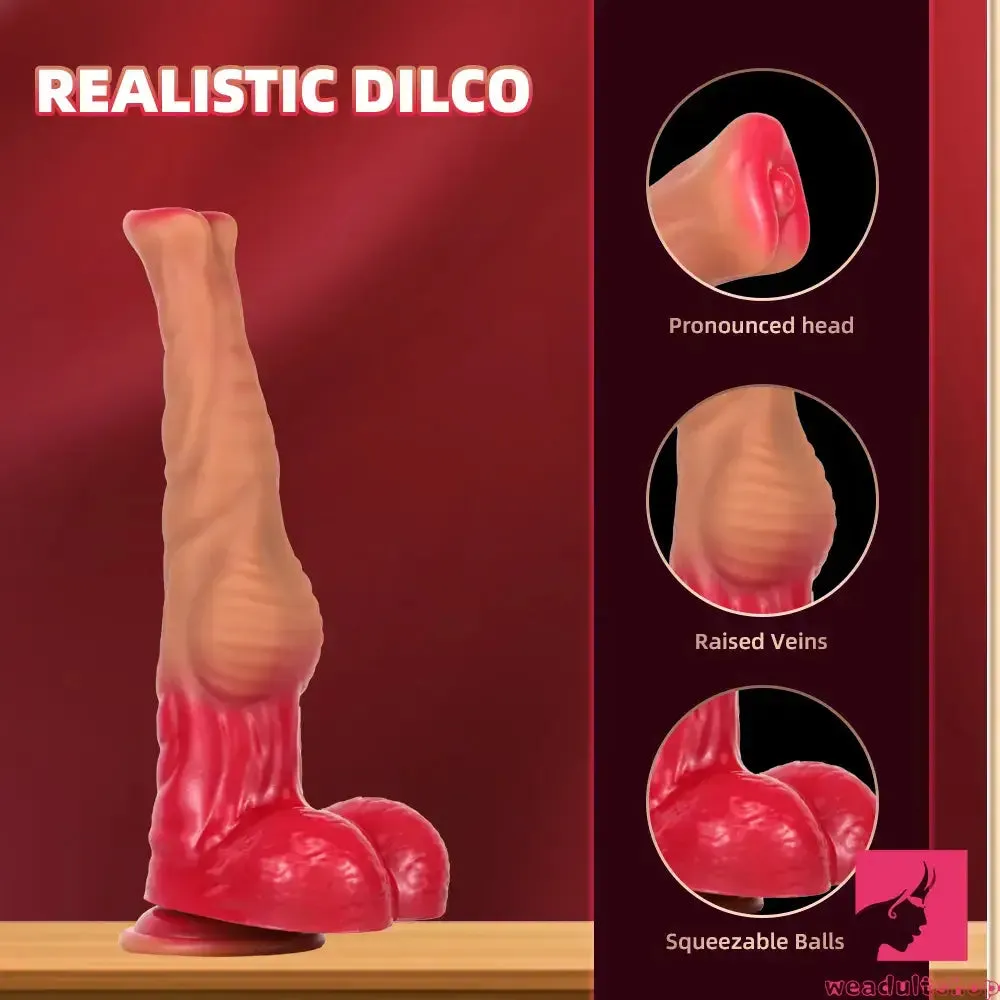 12.6in 14.37in 15.94in Liquid Silicone Animal Horse Cock Dildo Sex Toy