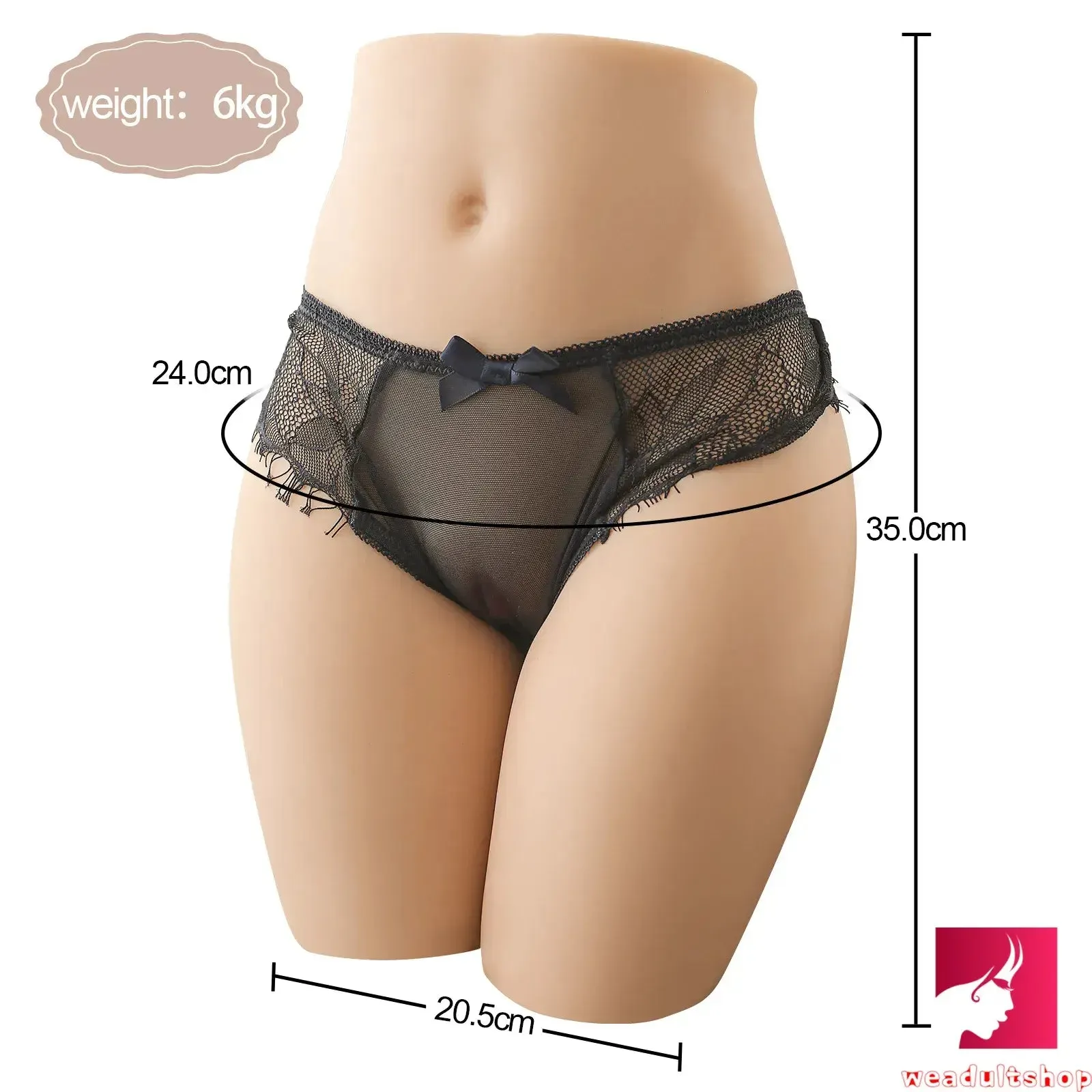 14.99lb 3D Beauty Hip TPR Sex Doll Torso For Vagina Anal Sex