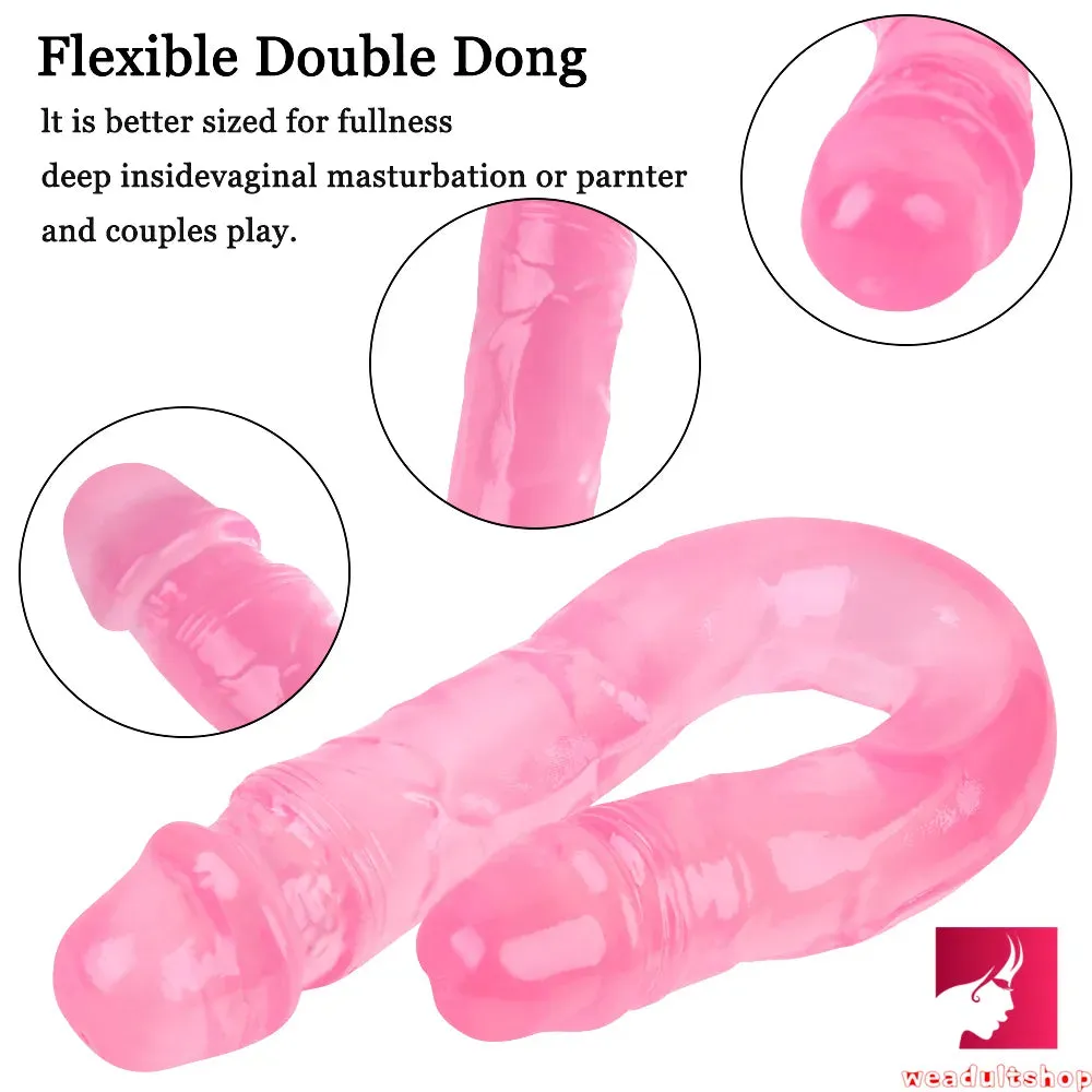 15.55in Women Sex Masturbation Double Ended Dildo Adult Toy