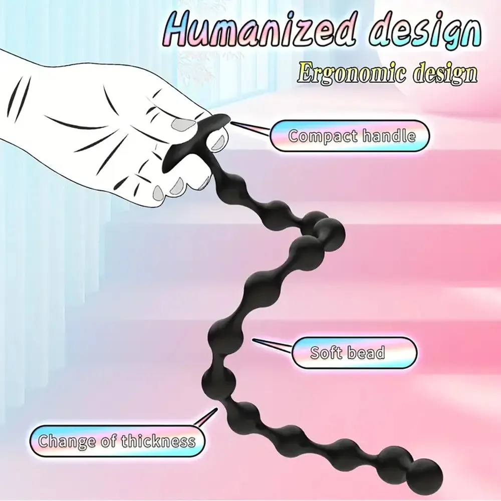 22.44in Silicone Beads Butt Plug Anal Bead Anal Sex Toy For Female