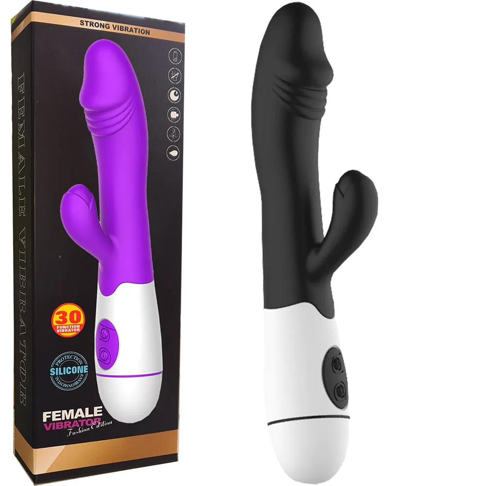30 Speed G Spot Rabbit Vibrator Dildo Vaginal Clitoral Stimulator Female Sex Toy