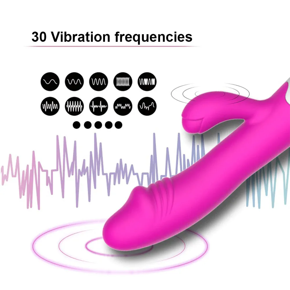30 Speed G Spot Rabbit Vibrator Dildo Vaginal Clitoral Stimulator Female Sex Toy