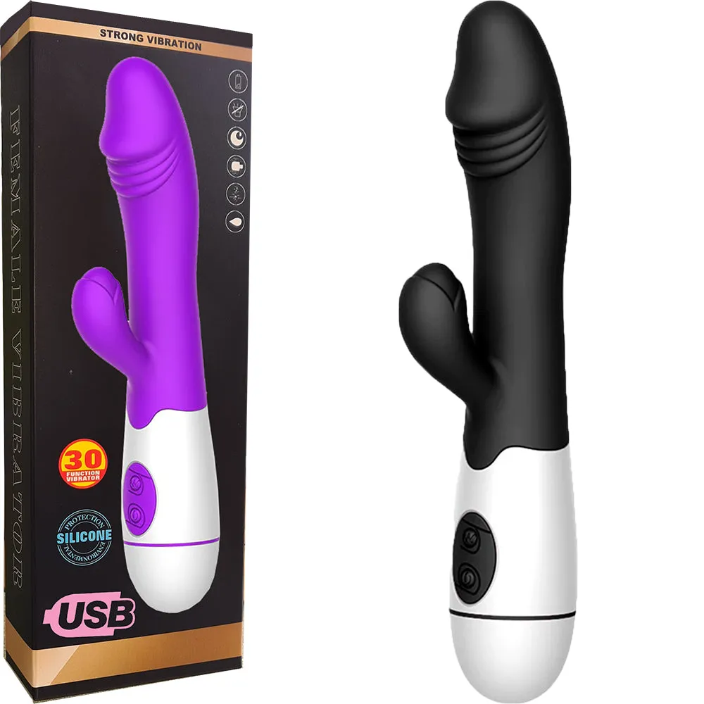 30 Speed G Spot Rabbit Vibrator Dildo Vaginal Clitoral Stimulator Female Sex Toy