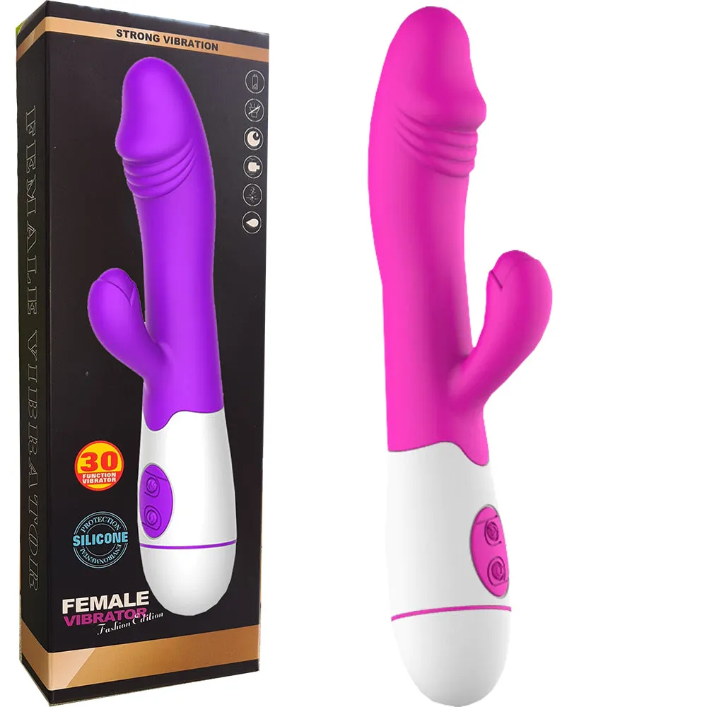30 Speed G Spot Rabbit Vibrator Dildo Vaginal Clitoral Stimulator Female Sex Toy