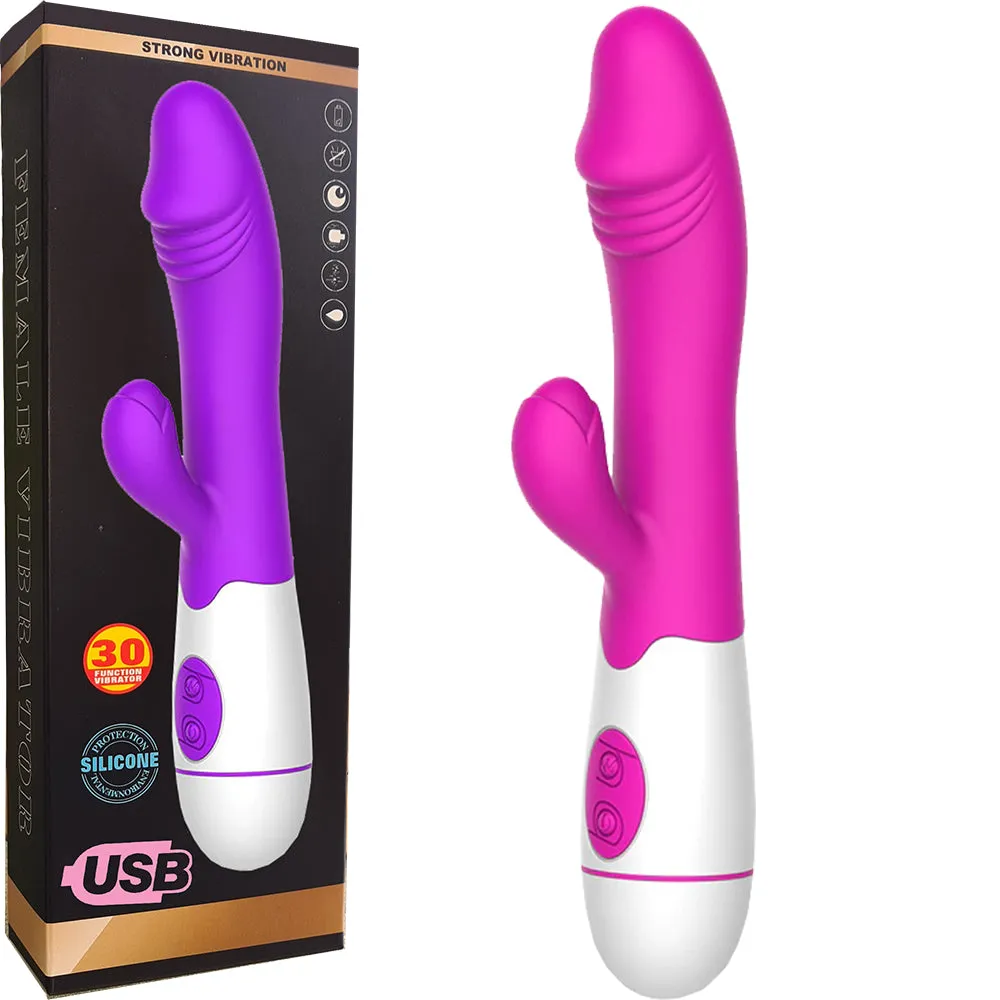 30 Speed G Spot Rabbit Vibrator Dildo Vaginal Clitoral Stimulator Female Sex Toy