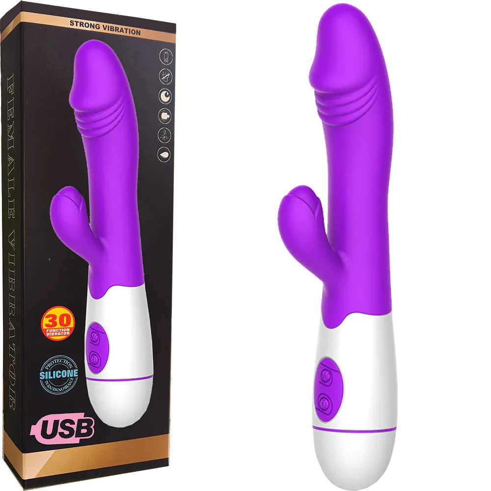 30 Speed G Spot Rabbit Vibrator Dildo Vaginal Clitoral Stimulator Female Sex Toy