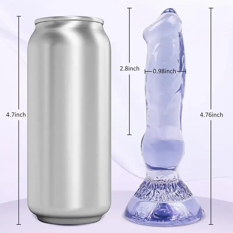 4.76in Small PVC Dog Knot Dildo Odd Quality Animal Sex Toy For Anus
