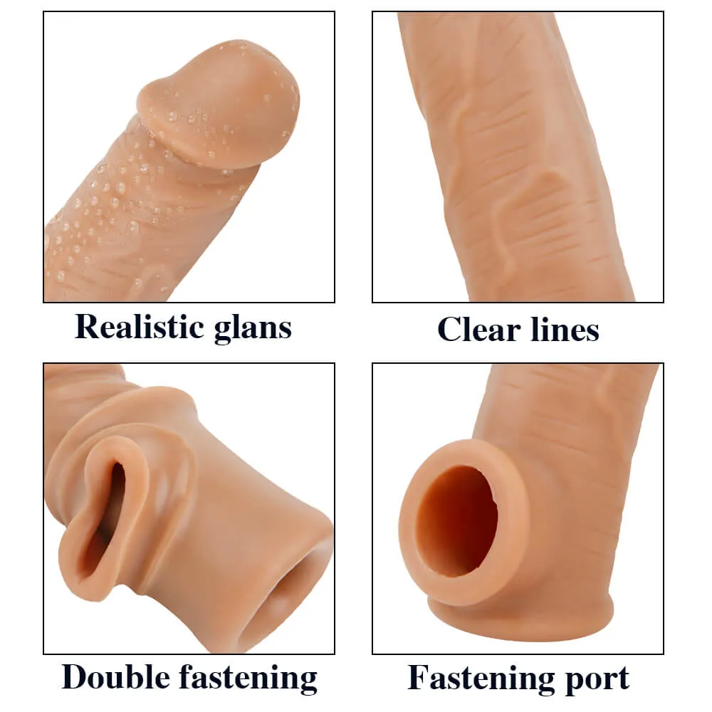 6.3in Thicken Cock Extender Sheath Extension Sex Toy Sleeve