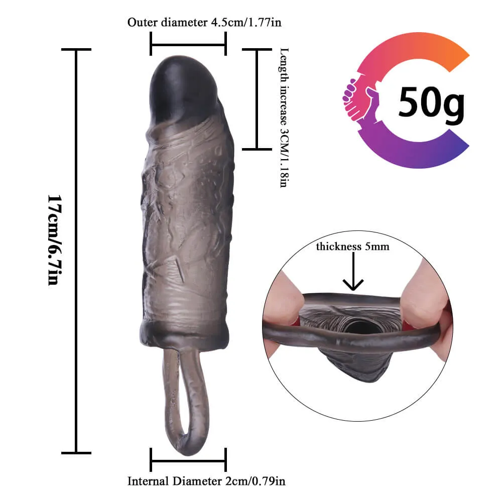 6.7in Vibrating Penis Extender Male Sex Toy For Men