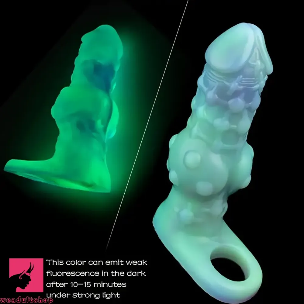 7.17in Silicone Hollow Silicone Cock Dildo Sleeve Sex Toy For Male Cock