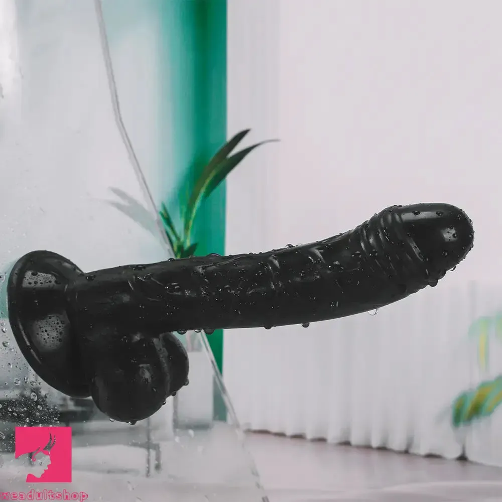 7.28in Real PVC Skin Anal Vaginal Stimulation Dildo Sex Love Toy
