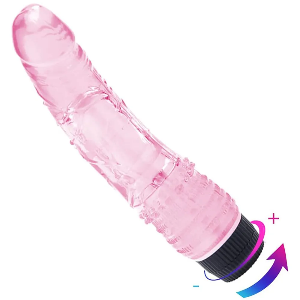 7.3 Silicone Jelly Squeezable G-Spot Vibrator Multi-Speed Pink