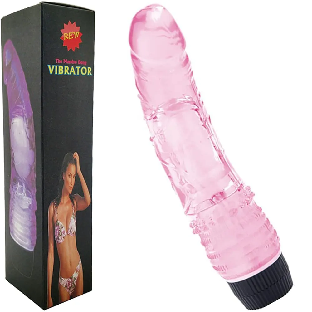 7.3 Silicone Jelly Squeezable G-Spot Vibrator Multi-Speed Pink