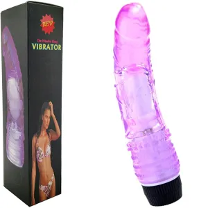 7.3 Silicone Jelly Squeezable G-Spot Vibrator Multi-Speed Purple