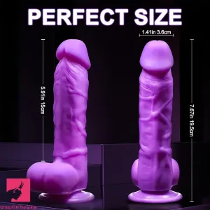 7.67in Real Purple Dildo G-spot Stimulation Anal Sex Adult Prostate Sex Toy