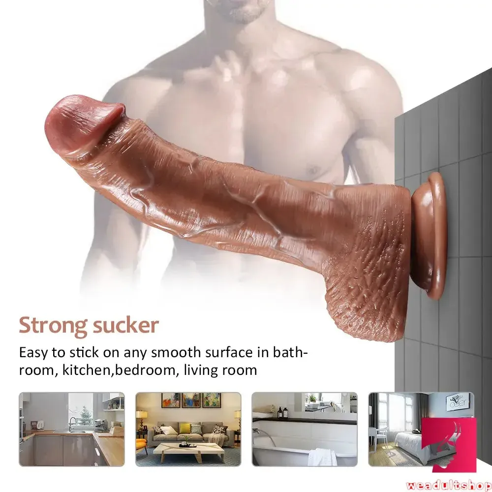 9.25in Realistic Men Penis Dildo Soft Suction Cup Sex Toy