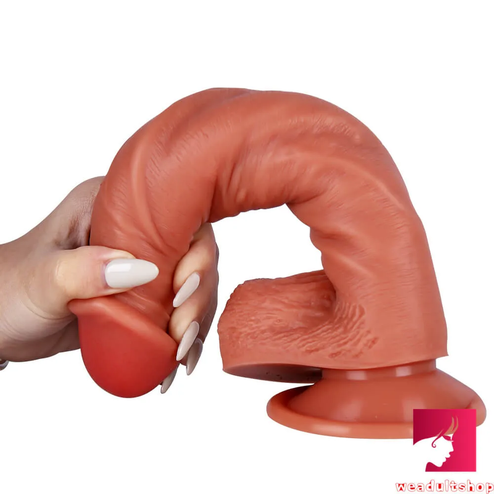 9.45in Sexy Girl Riding Dildo Sex Toy With Blue Veins For Women