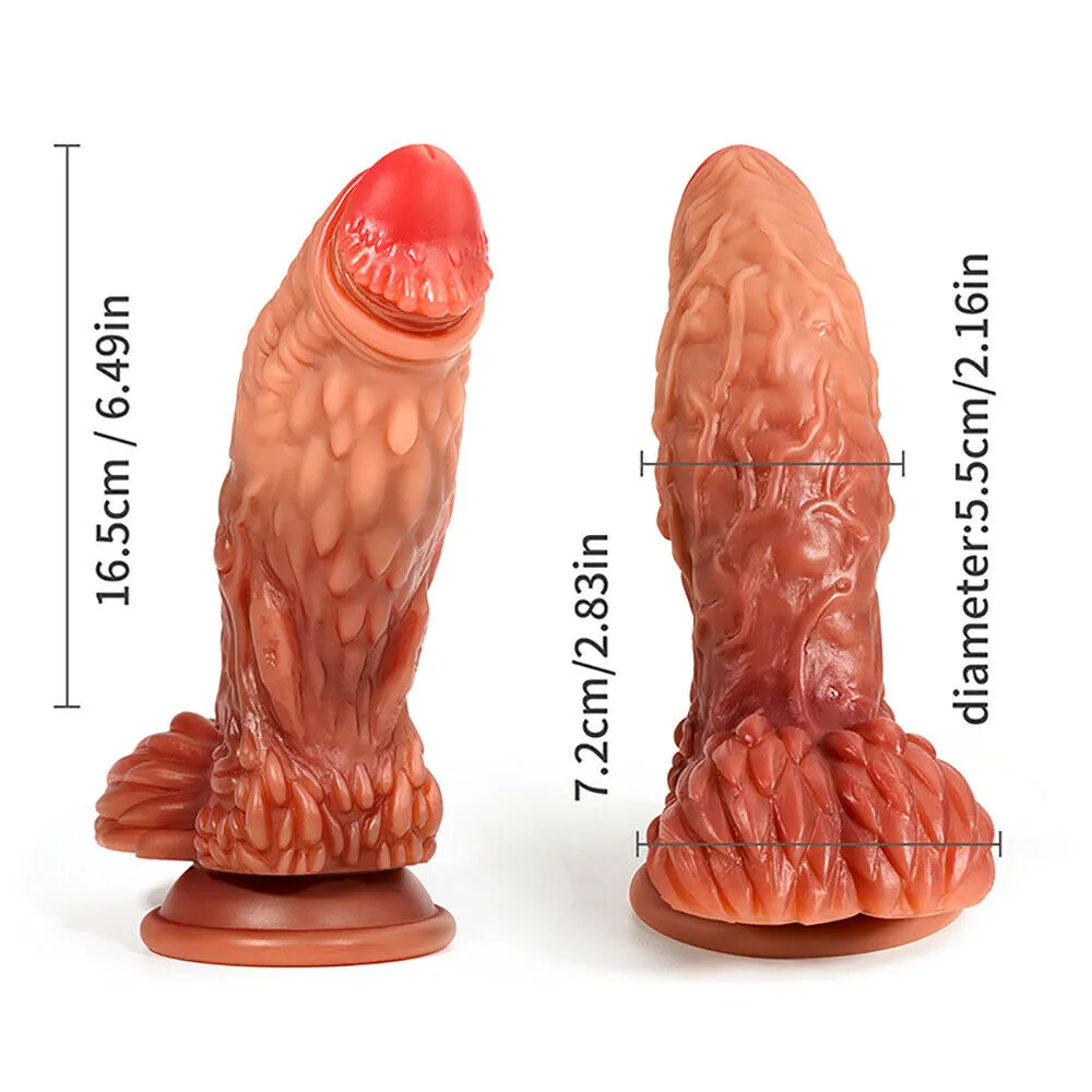 Bebuzzed 7.8 Alien Premium Liquid Silicone Dildo with Suction Cup