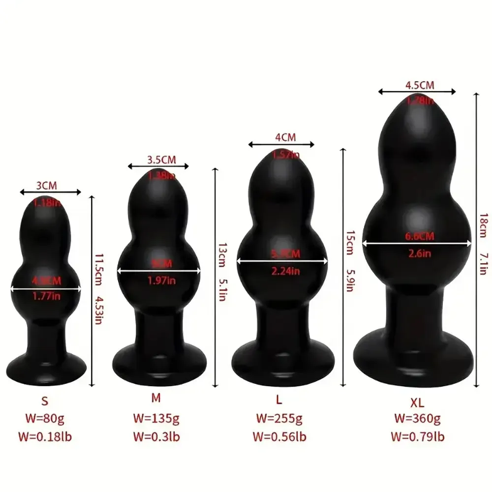 Big Butt Plug With Suction Stimulator Female Masturbation Sex Toy