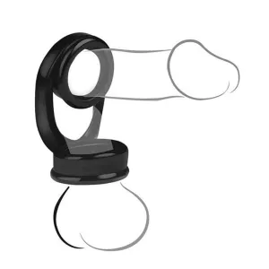 Black Cock Ring Sex Toy For Men Delay Ejaculation Silicone Ball Stretcher