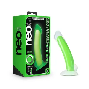 Blush Neo Elite Glow in the Dark Omnia 7 in. Silicone Dual-Density Dildo Neon Green