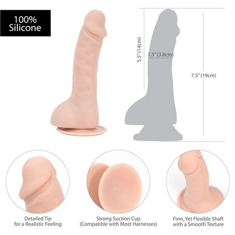 BMS Addiction Brad 7.5 Dong with Bullet Vibrator Realistic Dildo Sex Toy
