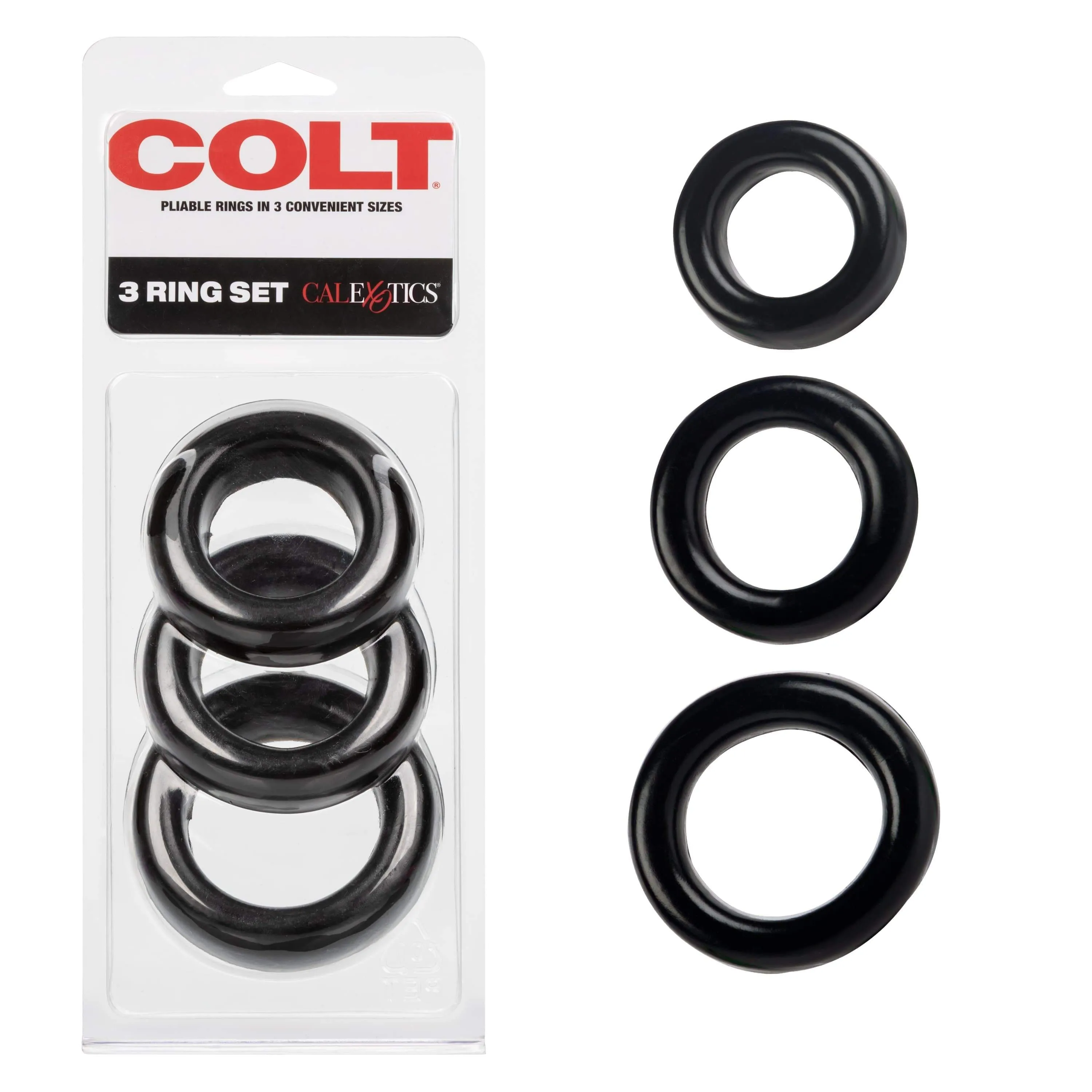 California Exotics - COLT 3 Cock Ring Set (Black)