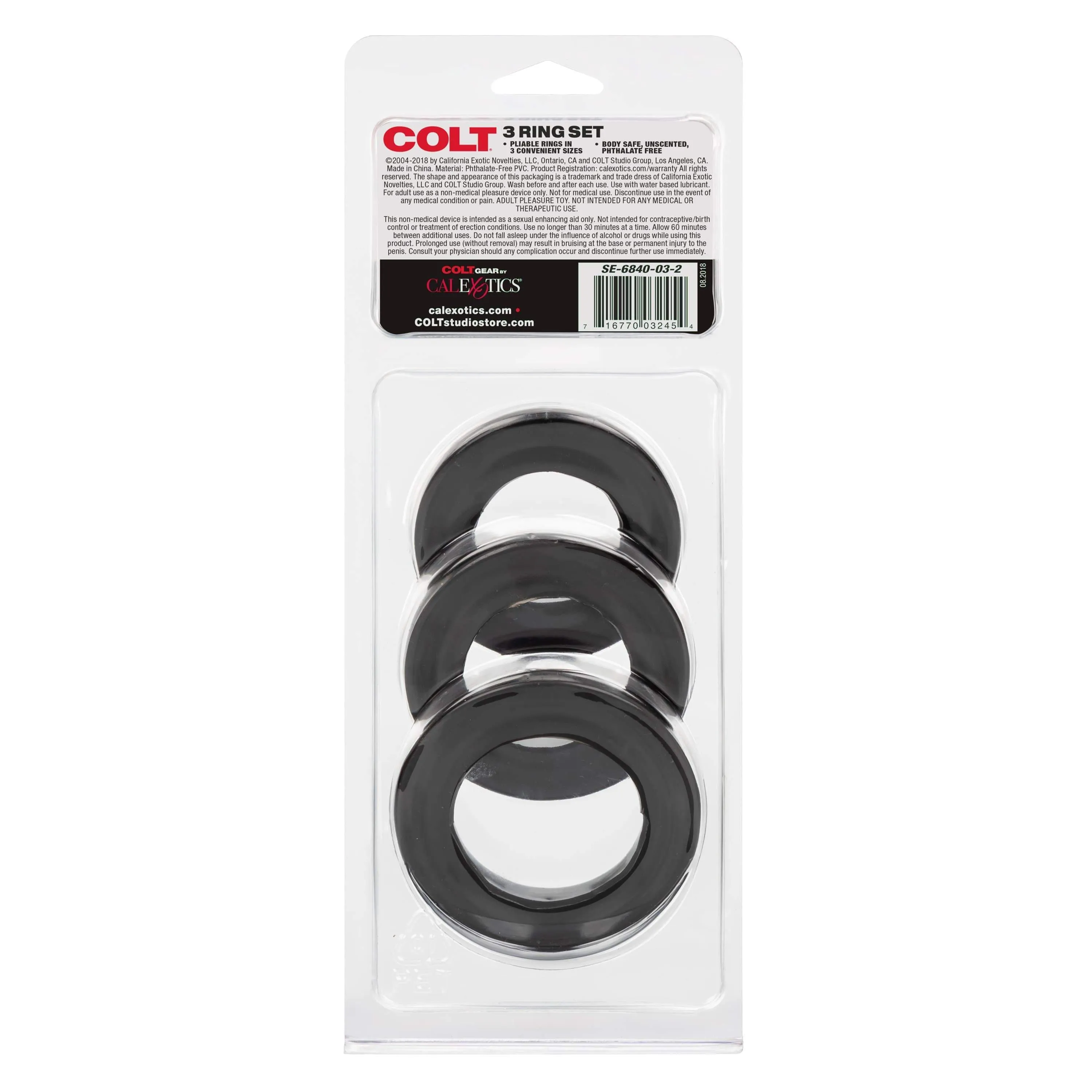 California Exotics - COLT 3 Cock Ring Set (Black)