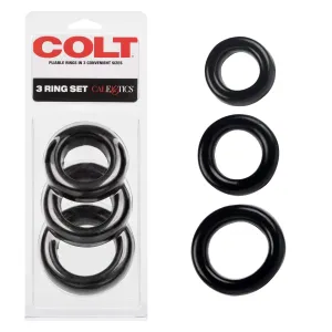California Exotics - COLT 3 Cock Ring Set (Black)