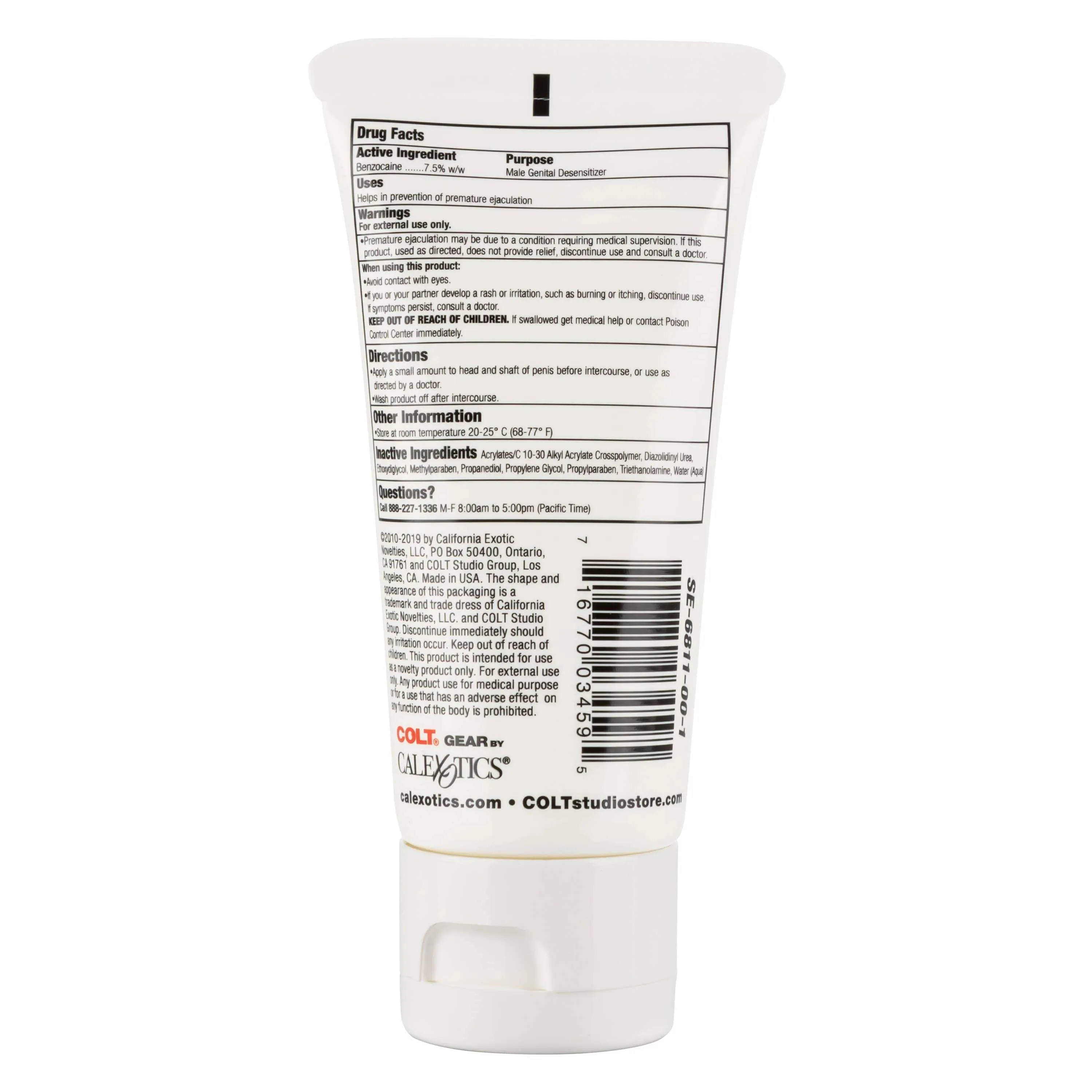 California Exotics - COLT Sta Hard Male Genital Desensitizer Cream 2oz