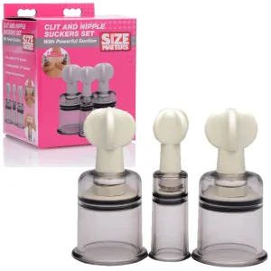 Clit And Nipple Suckers Set 3-Piece BDSM Fetish Pumps Bondage Couples Sex Toy