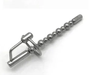 Come Closer Penis Beads Plug  | Glans Ring | Chrome | Cum Stopper