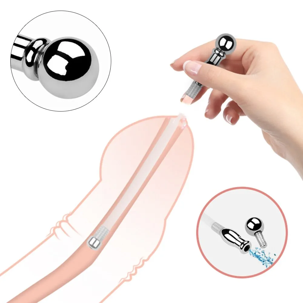 Detachable Stainless Steel Urethral Sounding Penis Plug Men Sex Toy