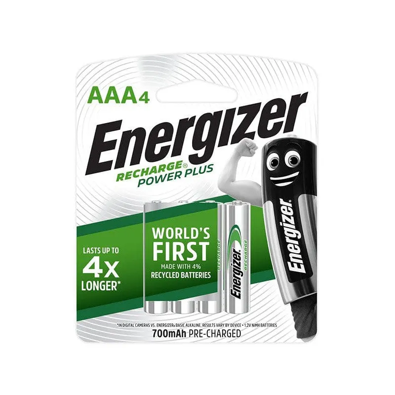 Energizer - Recharge Power Plus NH12U AAA Batteries Value Pack (700 mAh)