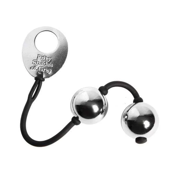 Fifty Shades of Grey - Inner Goddess Silver Metal Pleasure Kegel Balls (Black)