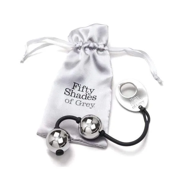 Fifty Shades of Grey - Inner Goddess Silver Metal Pleasure Kegel Balls (Black)