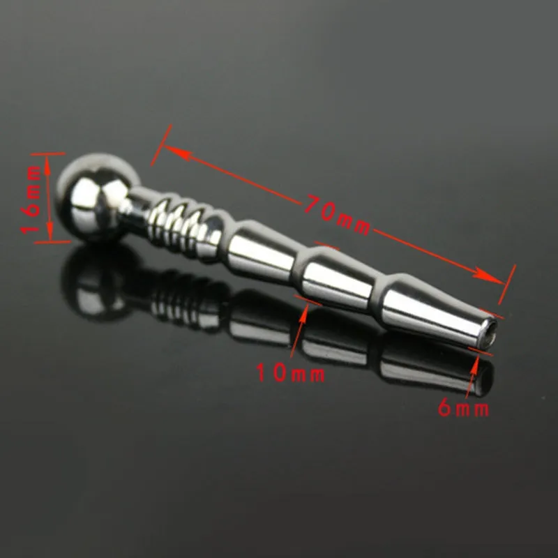 Hollow Stainless Steel Penis Plug Urethral Dilator Sounding Cum Stopper