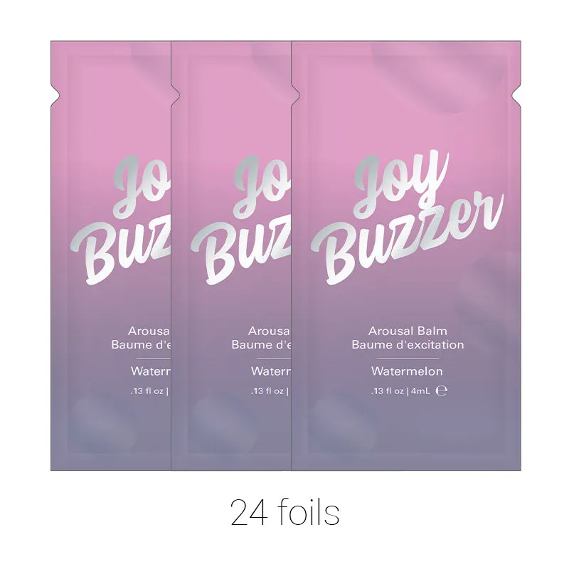 Jelique Joy Buzzer Clitoral Arousal Balm Watermelon (Bulk Pack/24 pcs) .13 oz Foil