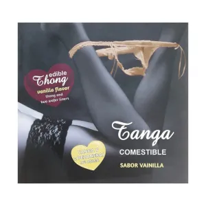Lenjerie comestibilă DIVERTY SEX Edible Thong. cu ornamente pentru sâni și zona intimă. gust de vanilie (model 4870)