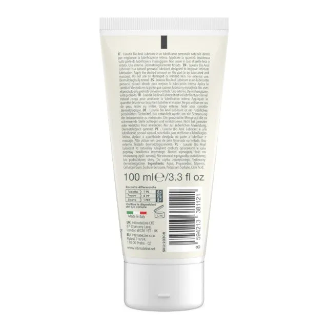 Lubrifiant anal LUXURIA Bio Anal Lubricant. formulă naturală pe bază de apă. cu efect de lungă durată. 100 ml (roz)