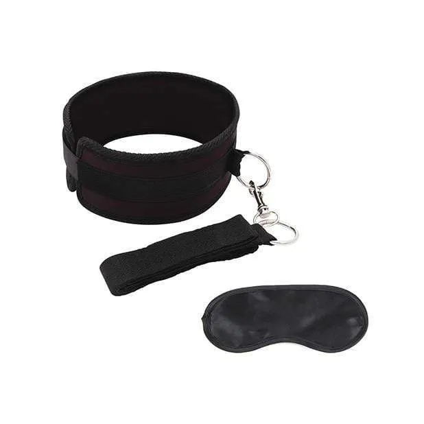 Lux Fetish - Collar and Leash Set (Black)